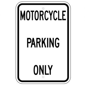 Motorcycle Parking Only Aluminum Sign