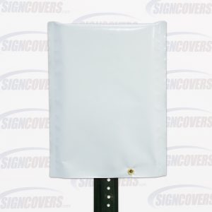 Blank White Parking Sign Slip Cover