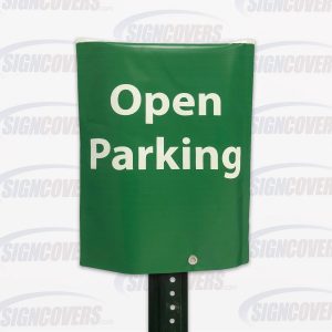 Green "Open Parking" Parking Sign Slip Cover