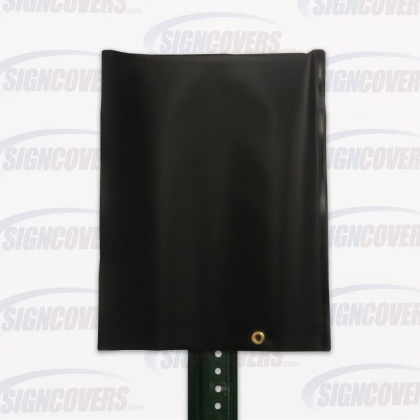 Blank Black Parking Sign Slip Cover