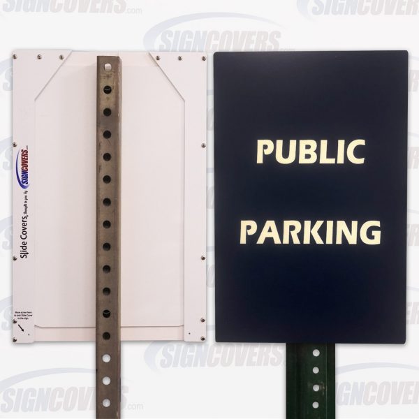 "Public Parking" Parking Sign Slide Cover