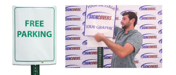 Parking Sign Slide Covers and Parking Sign Slip Covers - SignCovers.com